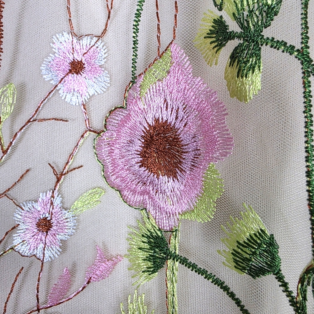 Bedford Fair‎ Embroidery Floral Lace Blouse With Tank Boho Size M - Picture 2 of 9